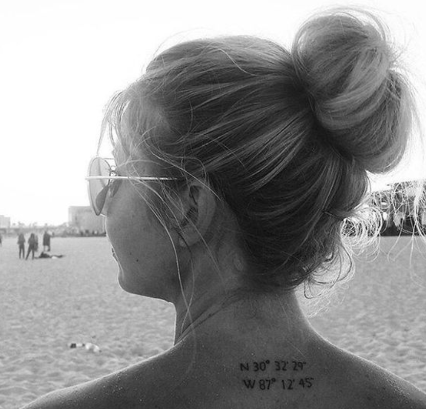 coordinates neck tattoo