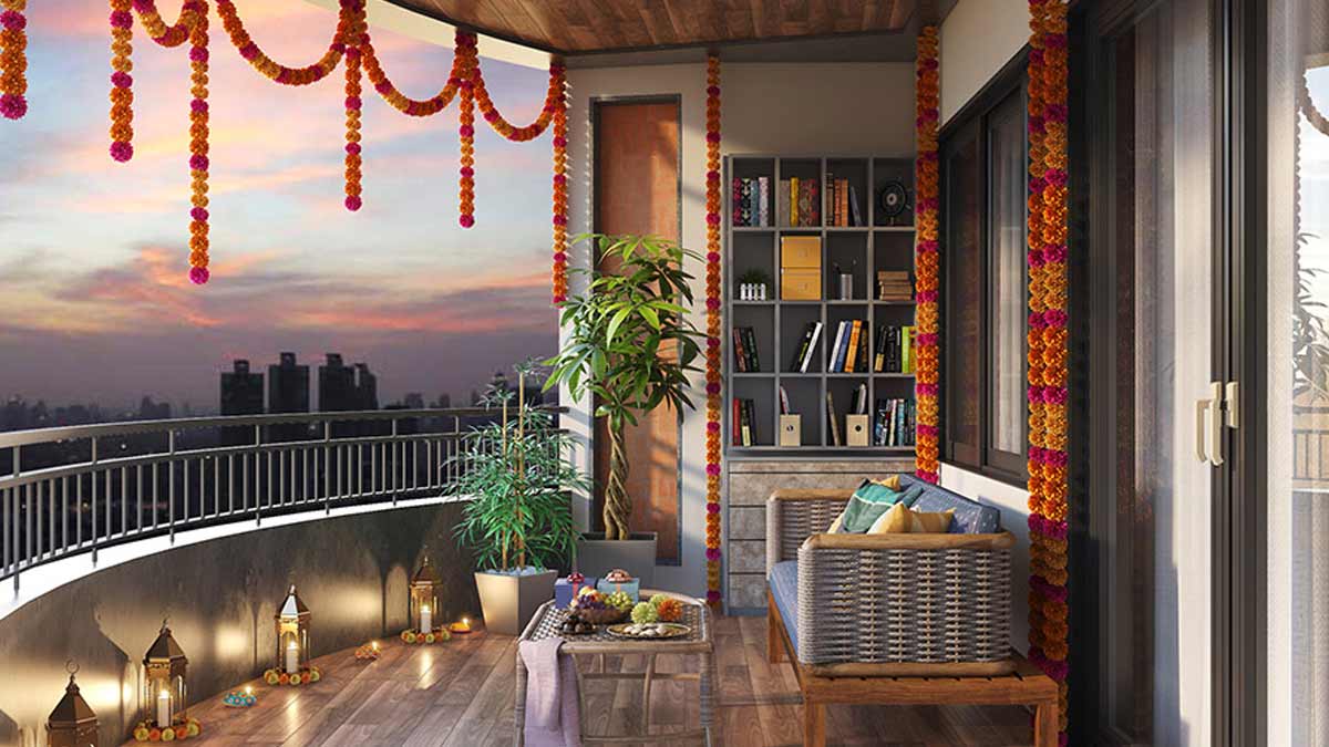 decoration ways for balcony in diwali