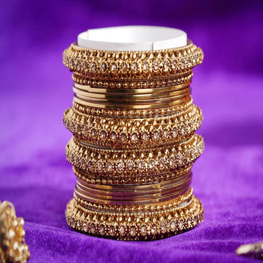 golden metal bangles