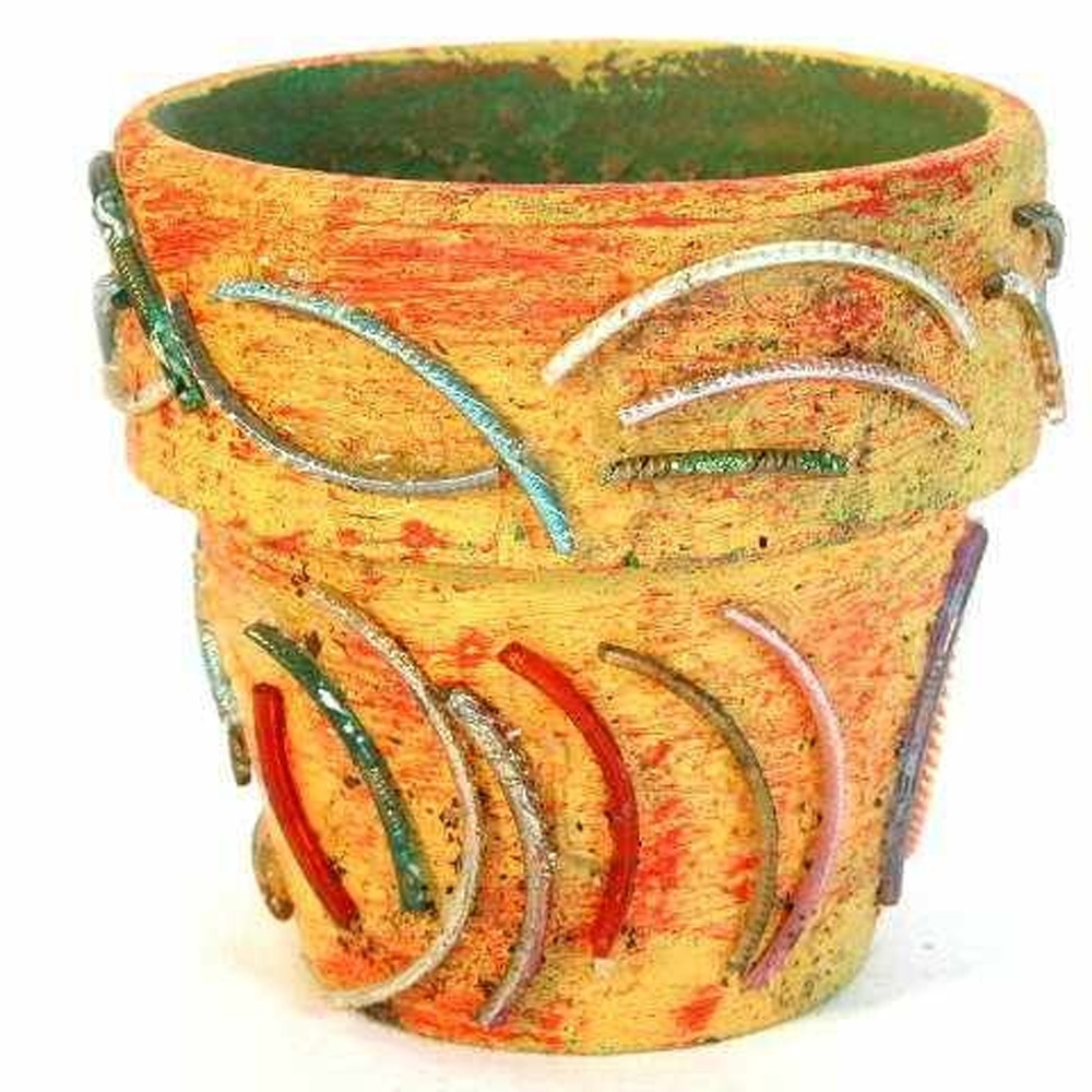 how to decorate kulhad with broken bangles