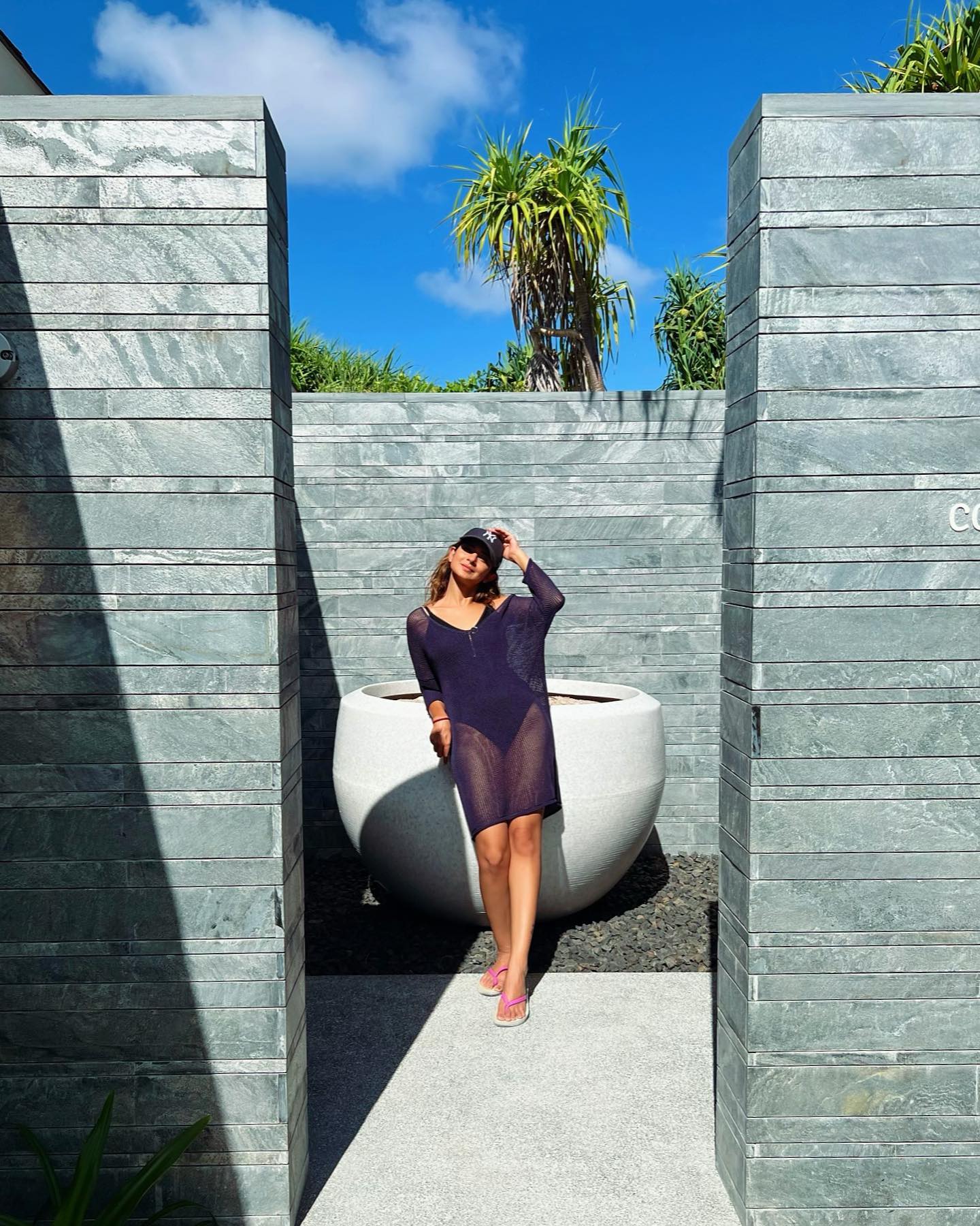 jennifer winget in black monokini and mesh dress