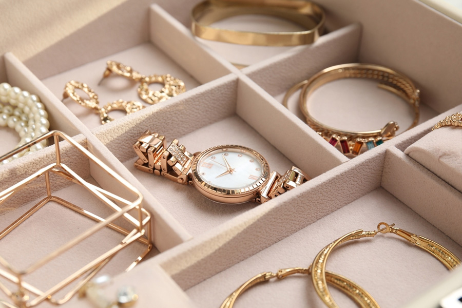 old spice box as earring container