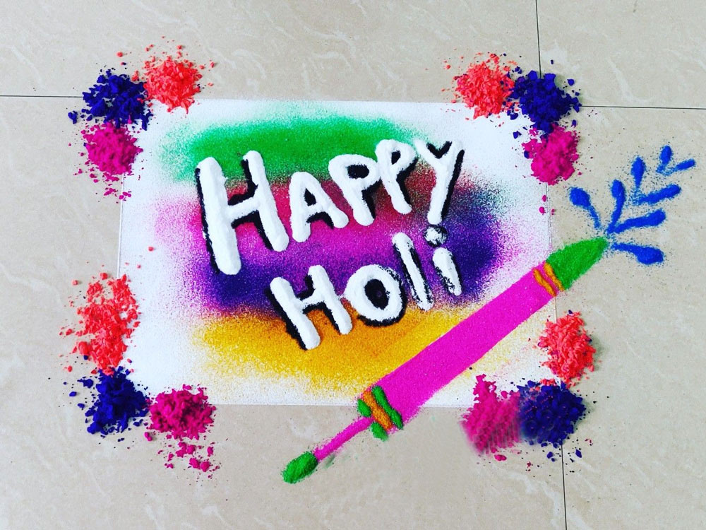 rangoli idea for home corner