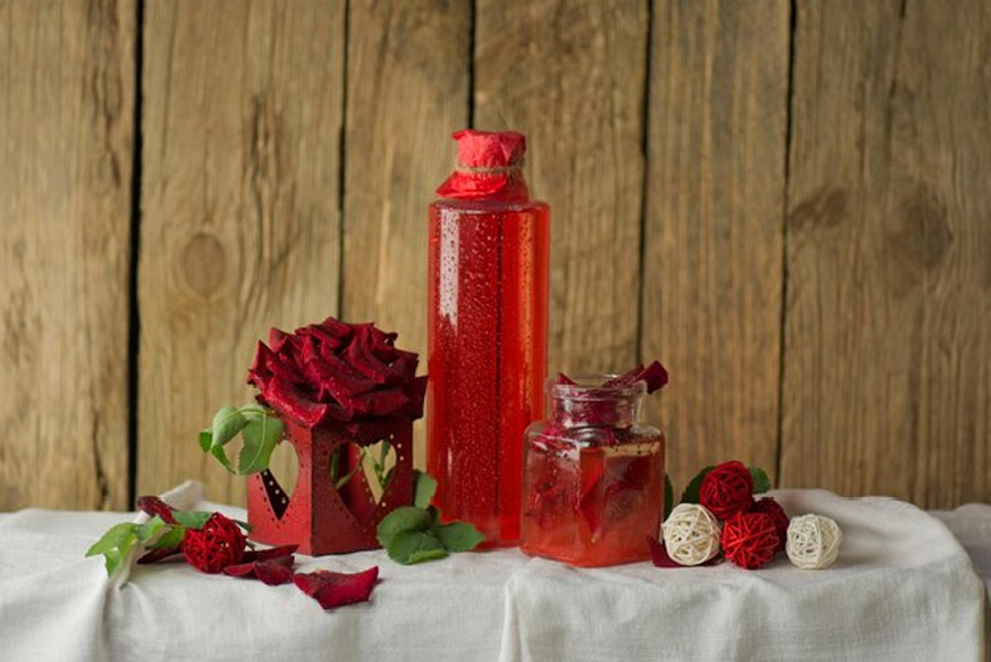 rose and orange syrup