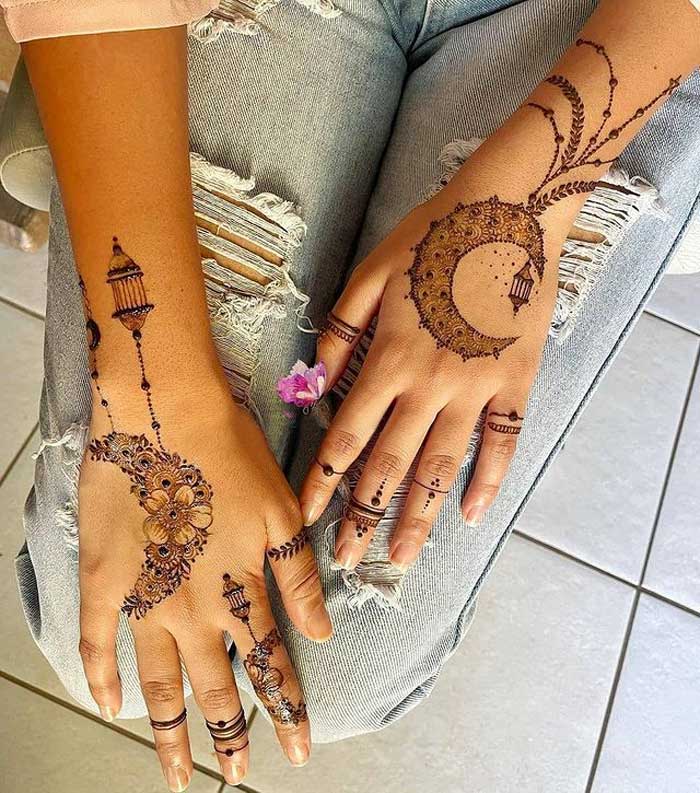 see pics of chand mehndi designs for ramadan