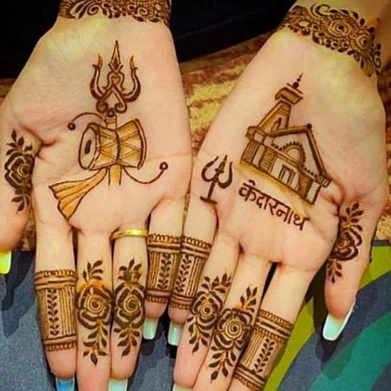 shiv mehndi design easy