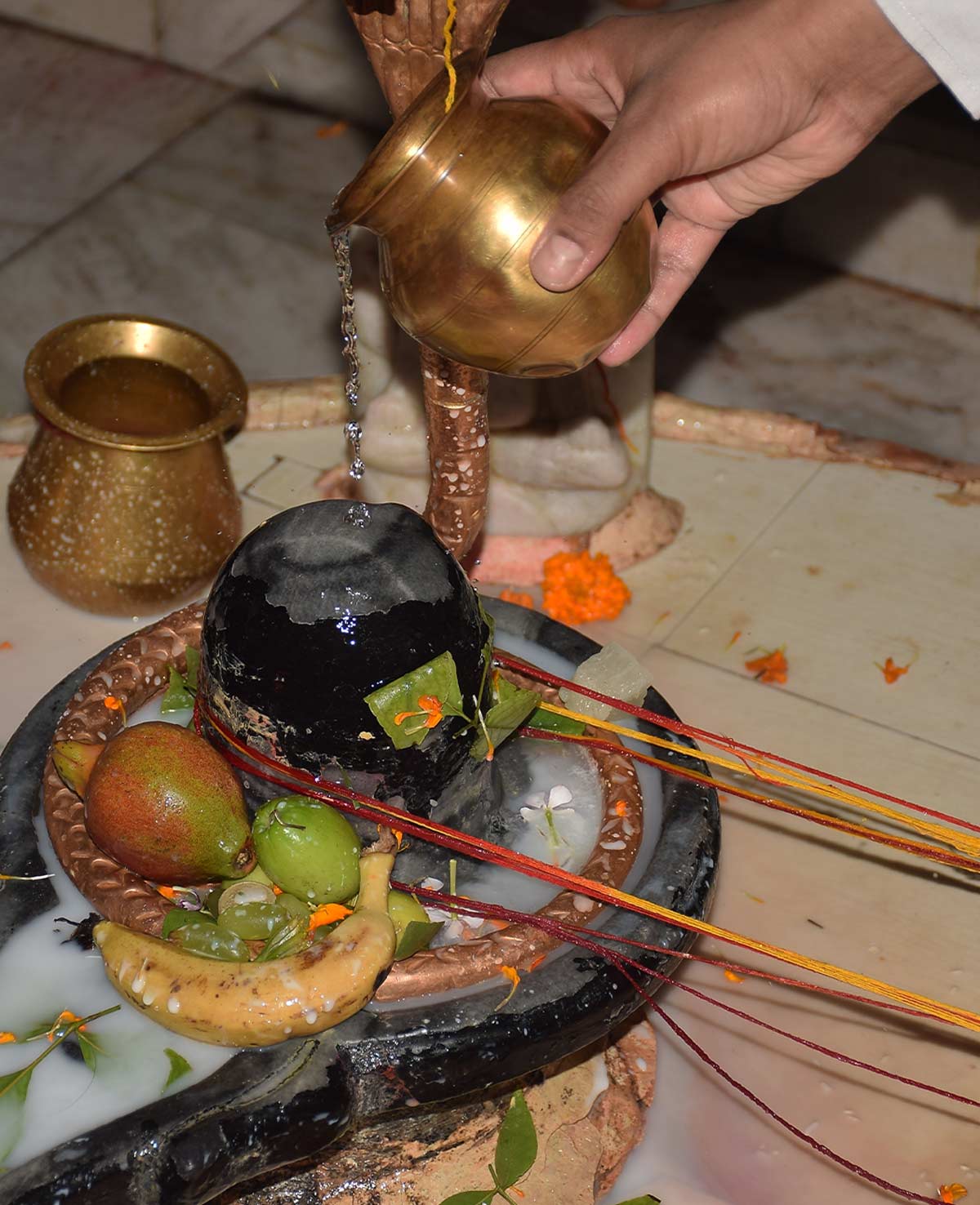 what to do with prasad offered on shivling