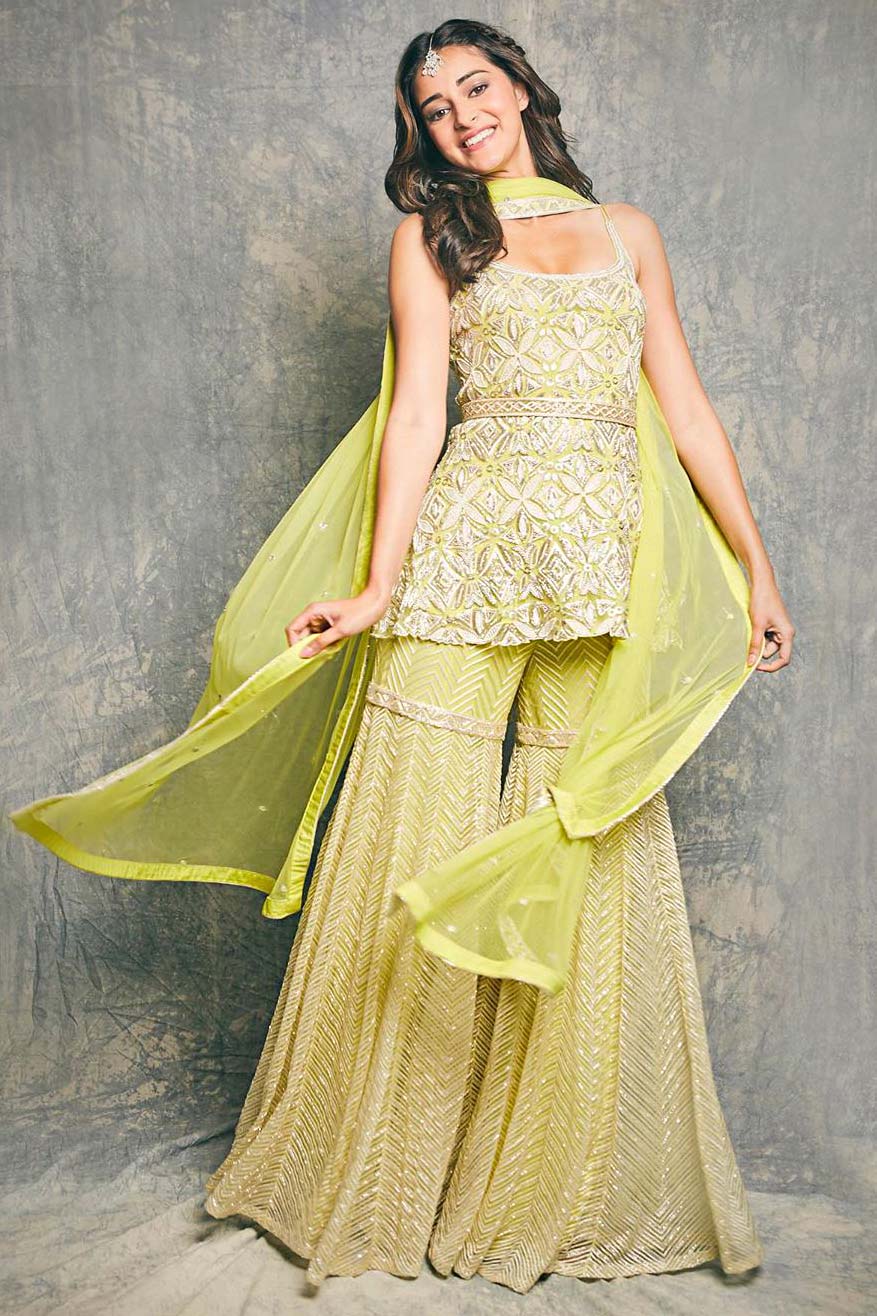 Ananya sharara suit look