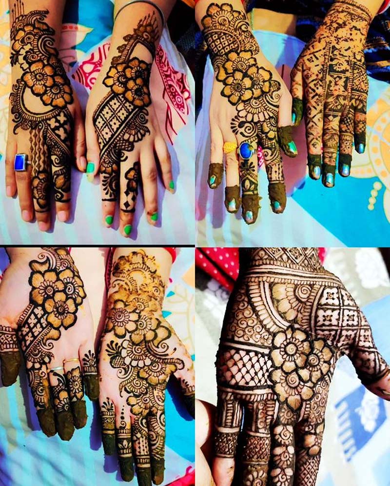 Flower mehndi design