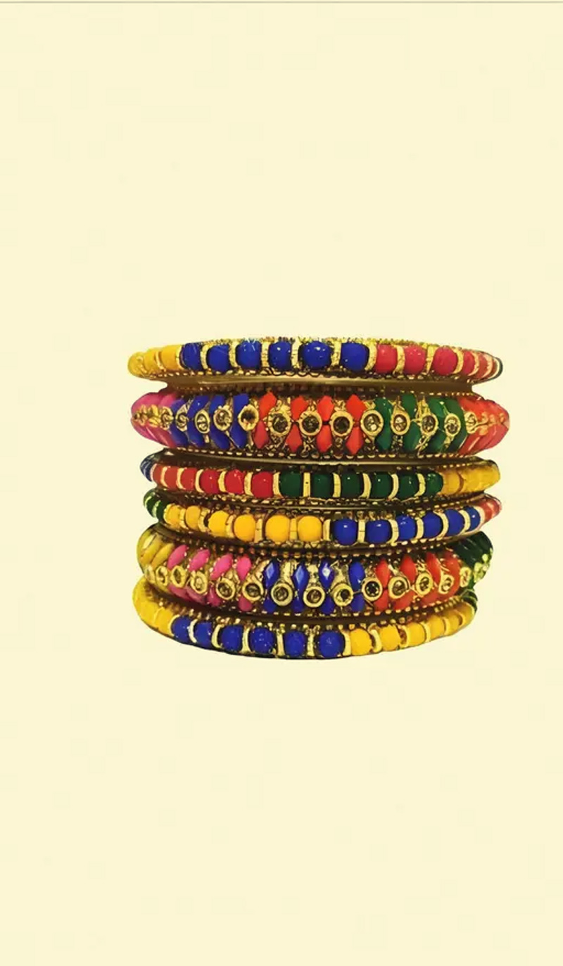 Multicolour beaded kangan