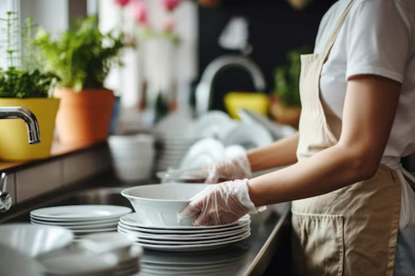 clean utensils with borax powder