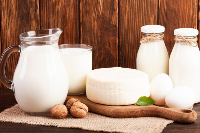 milk product inside ()