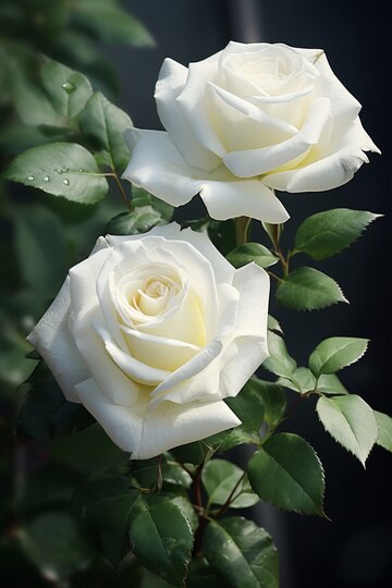 white roses