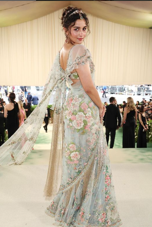 Alia Bhatt Exuding Florals In Sabyasachi Couture