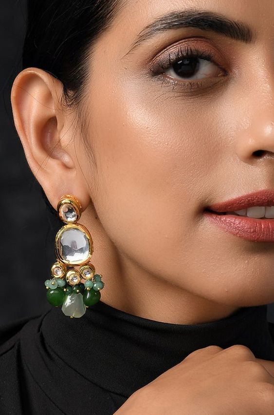 Dangling Kundan Earrings For Women