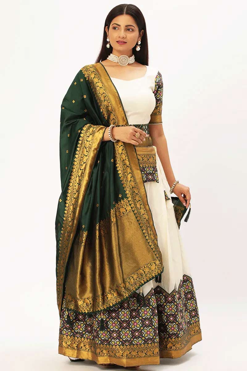 Heavy Lichi Silk Lehenga Saree