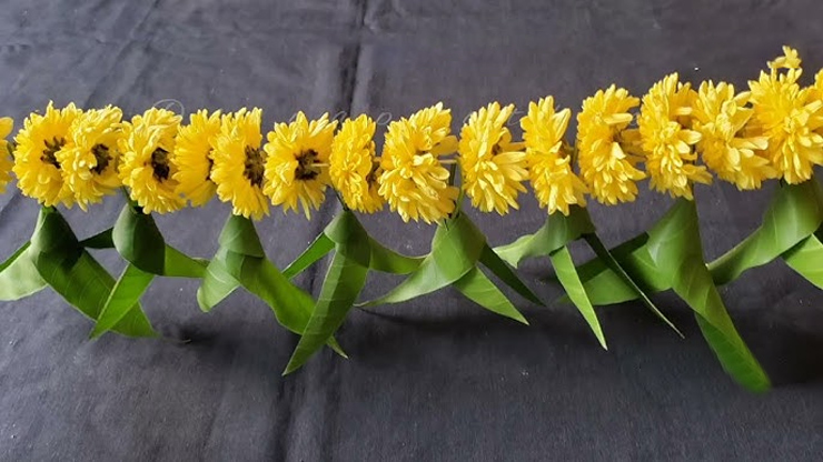 Mango Leaf Toran Making at Home
