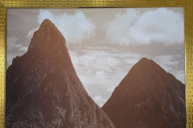 Painting Of Dual Mountains In Southwest Direction For Strength and Stability in Business