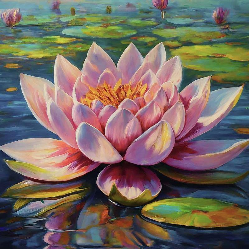 Painting Of Lotus Flower In The Centre To Harmonise Energy Flow