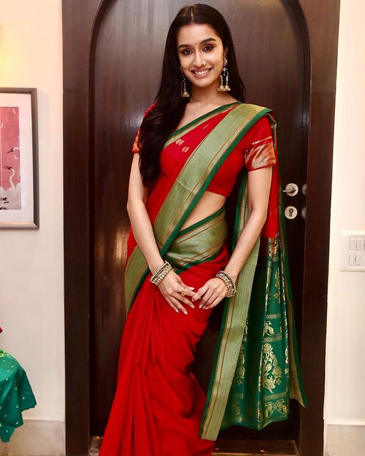 Shraddha Kapoor Silk Saree Look