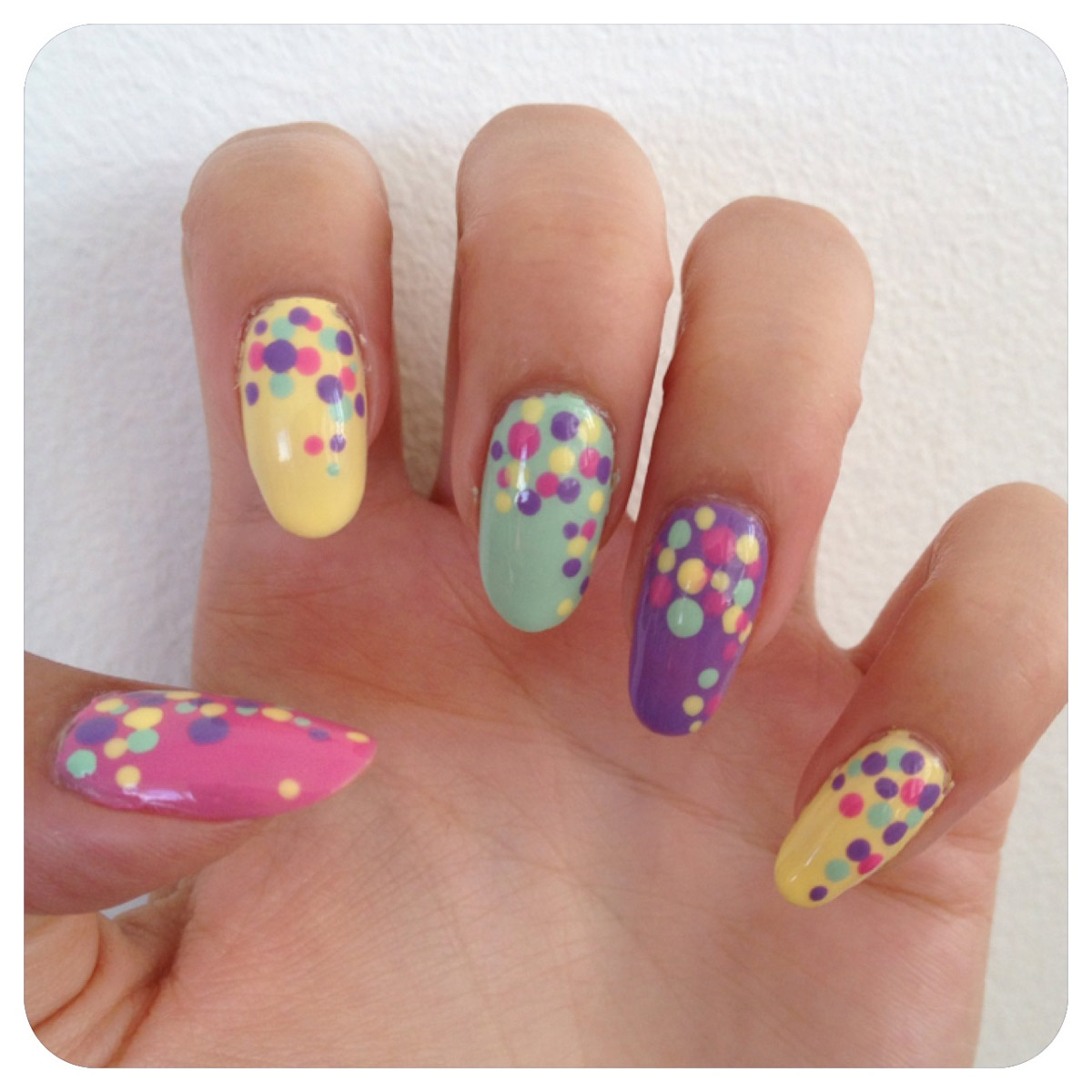 colourful nail art