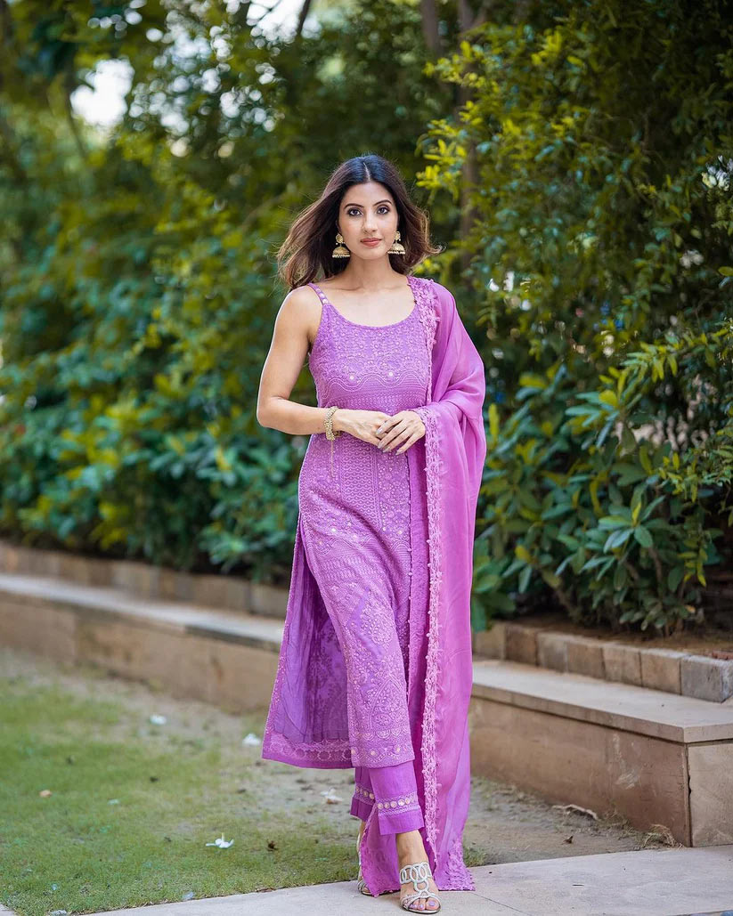 pant chikankari suit designs