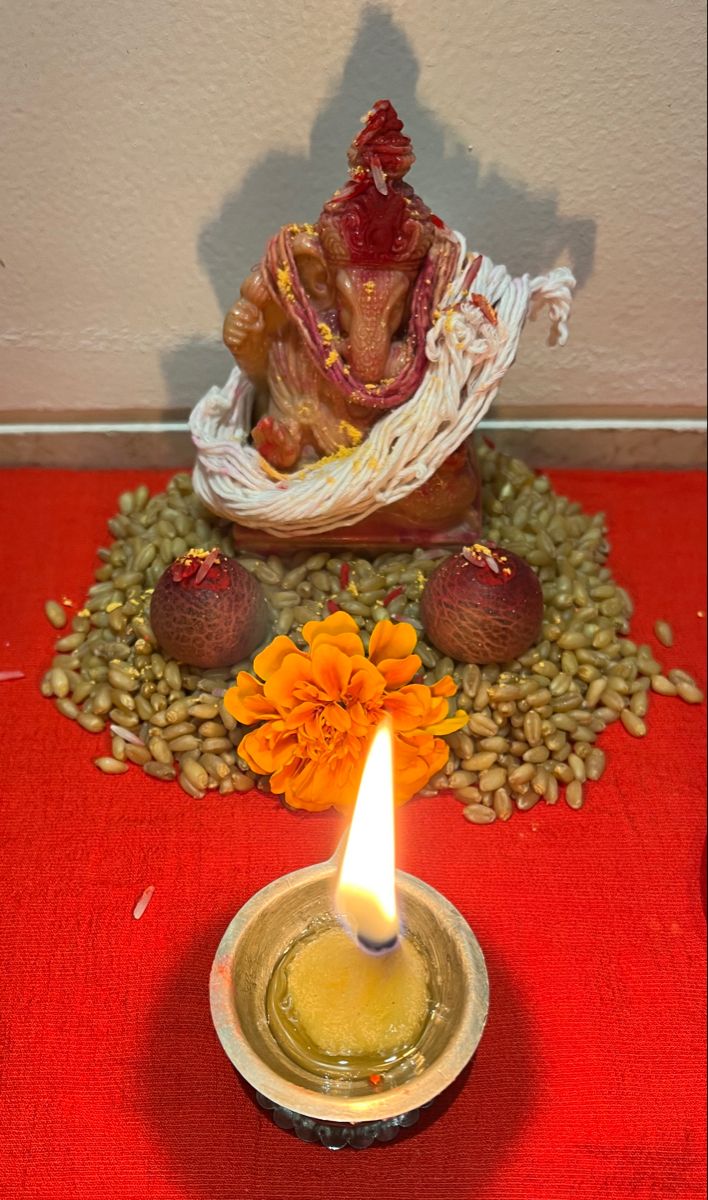 parthiv ganesh puja at home on ganesh chaturthi