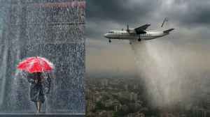 दिल्ली की कृत्रिम बारिश के लिए यहां देखिए छाते