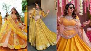 शादी के सीजन के लिए खास: हल्दी के कार्यक्रम के लिए पीले लहंगा