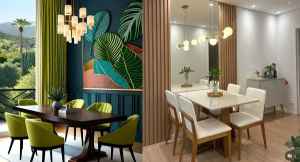 लिविंग रूम के लिए देखें लकड़ी से बनी डाइनिंग टेबल
