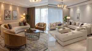 सुएड फैब्रिक सोफा सेट डिजाइन