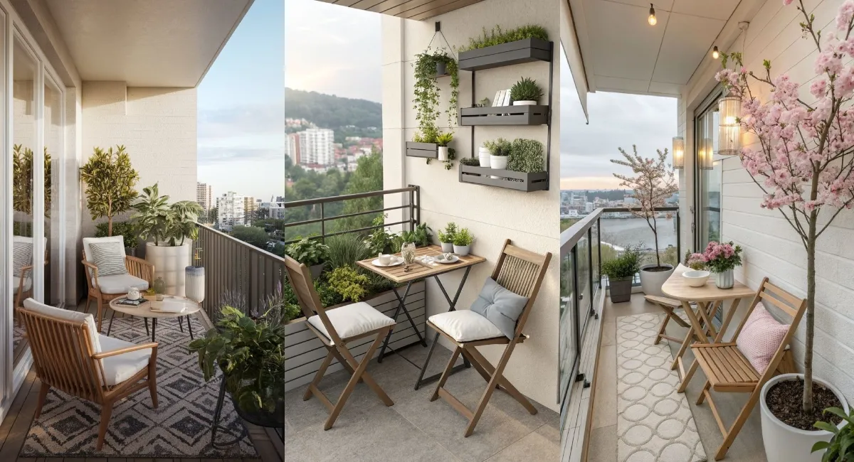 बालकनी के लिए लकड़ी की कुर्सी