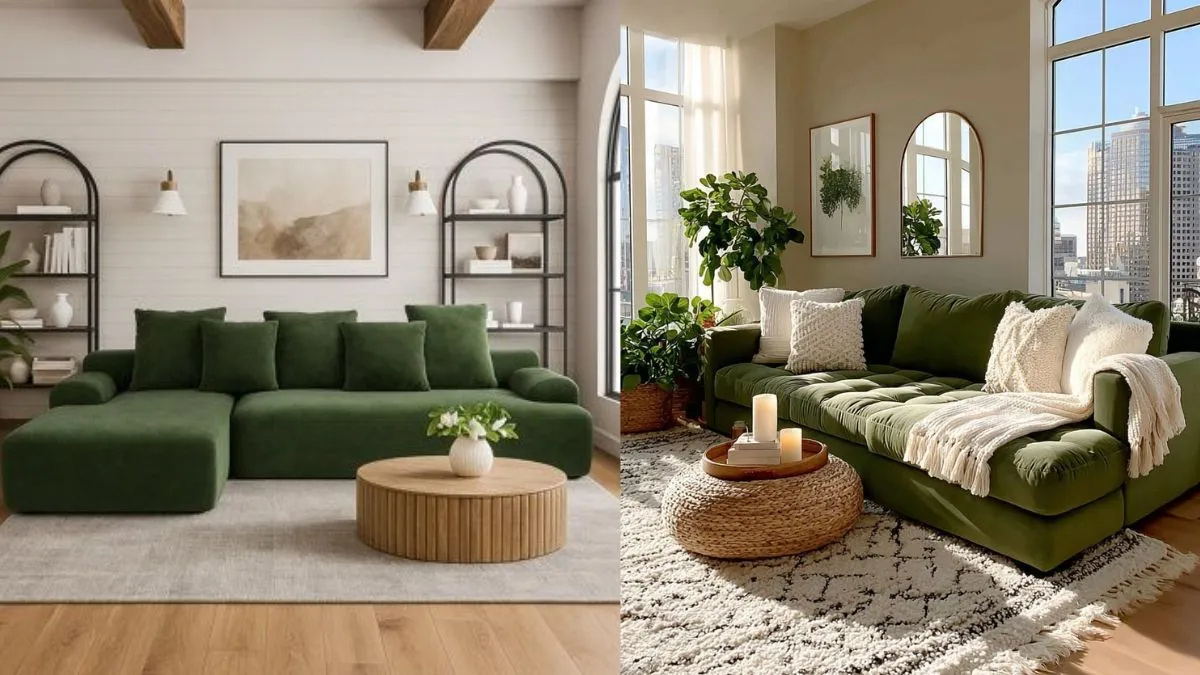 ट्रेंडी Green कलर Sofa Sets