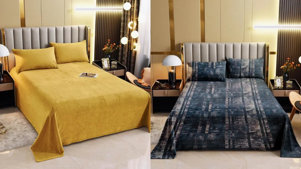 ठंड के लिए Woolen Bedsheet With Pillow Cover