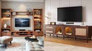 लकड़ी के टीवी टेबल डिजाइन के देखें विकल्प