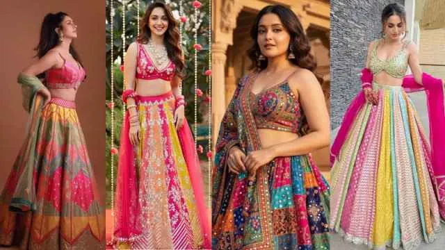 रंगों की खिलखिलाहट वाले डिजाइनर Multicolour Lehenga के साथ, दमक उठेगा आपका रुप
