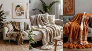ठंड में काम आएंगे सुंदर डिजाइन वाले ये सोफा थ्रो
