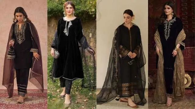 शादी हो मुंडन Black Velvet Suit हर महिला पर करेंगे सूट!