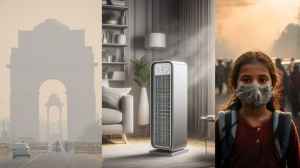 AQI डिस्प्ले वाला Air Purifier