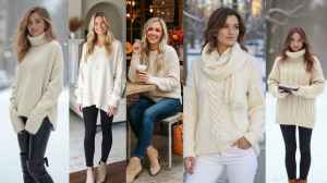 महिलाओं के लिए सफेद वुलेन स्वेटर जो बनाएंगे आपको स्टाइलिश