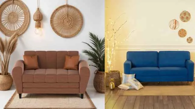 छोटे घरों के लिए ट्रेंडी Two Seater Sofa सेट, जो लगेंगे शानदार                                                                                    