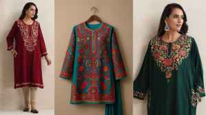 डिजाइनर कश्मीरी कुर्ती 