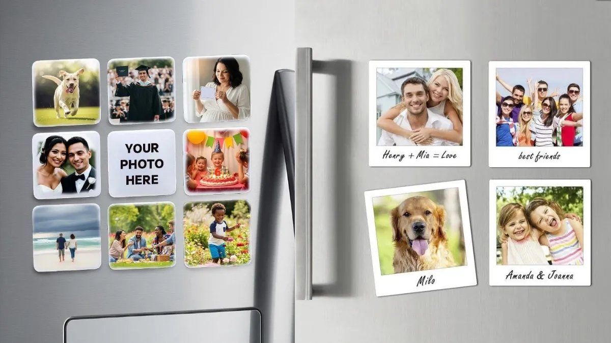 पर्सनलाइज्ड फोटो Fridge Magnet Set