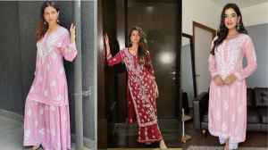 यहां देखिए महिलाओं के लिए डिजाइनर चिकनकारी कुर्ता सेट के विकल्प
