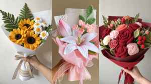 Beautiful Crochet Flowers Bouquet