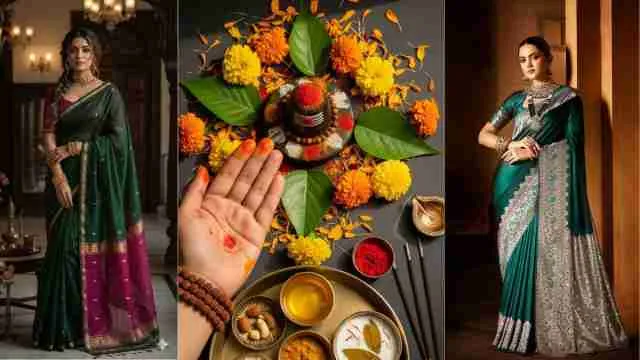 Mahashivratri 2026 के मौके पर पहने पारंपरिक हरे रंग की Saree जो आपकी खूबसूरती में लगाएंगी चार-चांद
                                          
