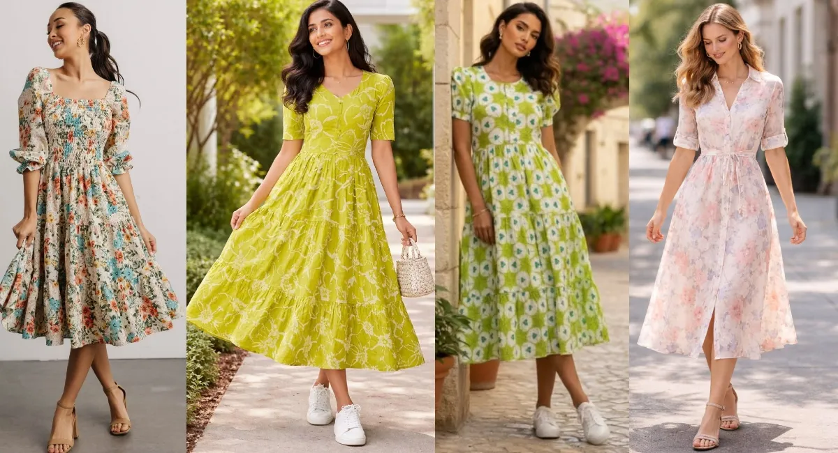 चिलचिलाती गर्मी में भी रहेगा फैशन ऑन, इन Cotton Dresses के साथ! Amazon पर देखें कलेक्शन