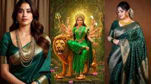 Chaitra Navratri 2026 के दूसरे दिन पहनें बनारसी सिल्क साड़ी