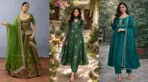Green Colour Libas Kurta Set with Dupatta