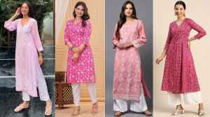 चैत्र नवरात्रि 2026: अष्टमी के लिए पिंक कुर्ती
